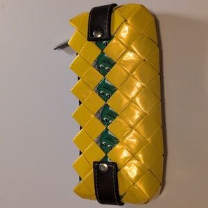 Mitz M&M Green Yellow and Brown Clutch